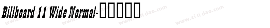 Billboard 11 Wide Normal字体转换
